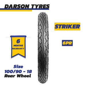 STRIKER 100/90-18 (Rear Wheel) - CB 150CC Motorcycle Tyre and Tube Set