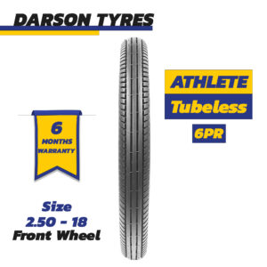 ATHLETE 2.50-18 (Rear Wheel) - 125CC Motorcycle Tubeless Tyre DARSON TYRES