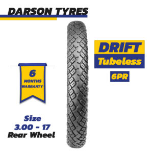 DRIFT 3.00-17 (Rear Wheel) - 125CC Motorcycle Tubeless Tyre DARSON TYRES